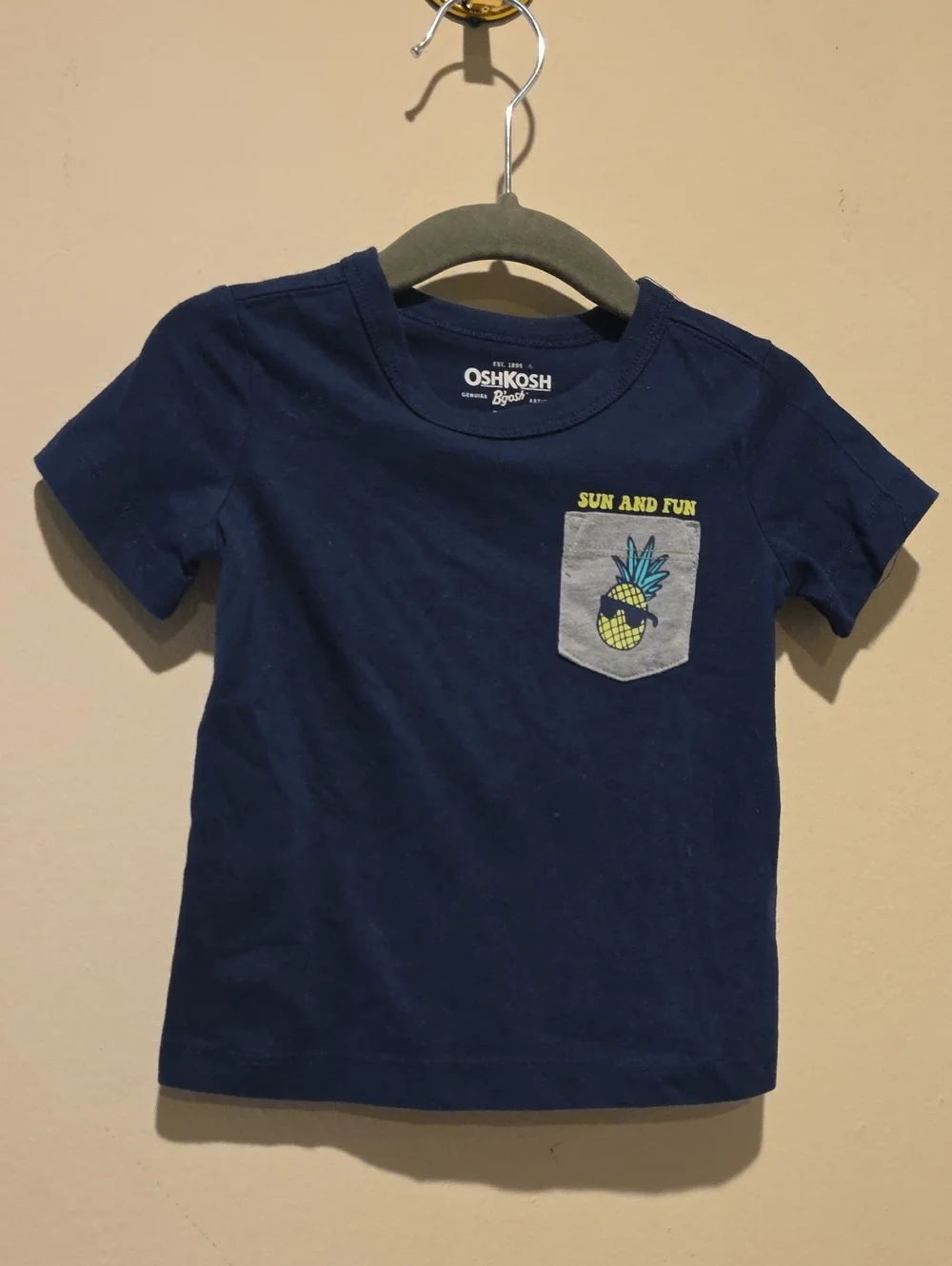OshKosh B'gosh Navy 'Sun and Fun' Pocket Tee - Kids 12m